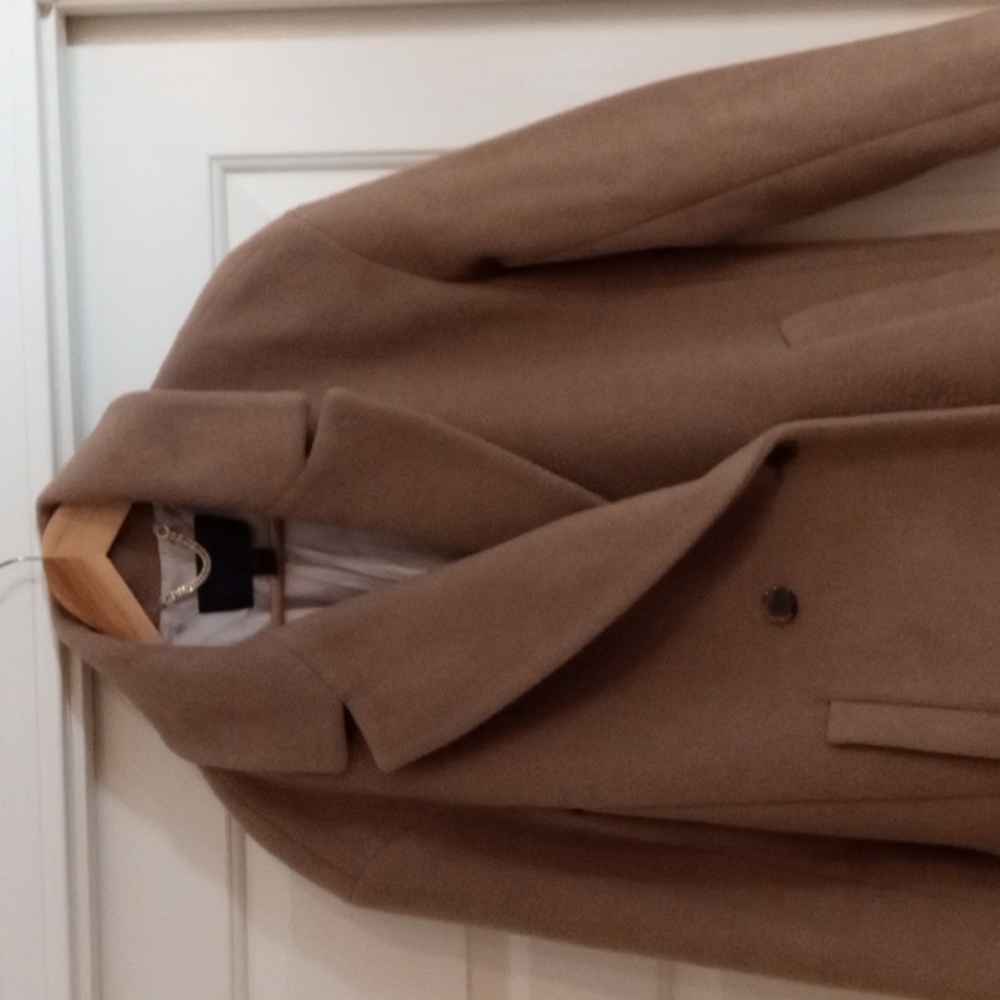 J. Crew 100% Camel Hair Tan Women's Coat Jacket XS fits like Small - Medium - Picture 2 of 12